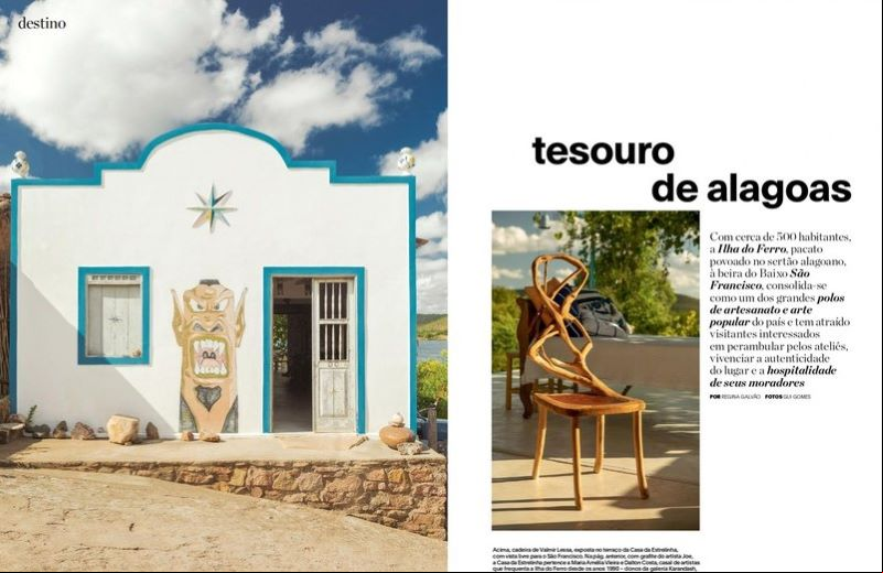 Reportagem publicada na Revista Vogue mostra as diversas tipologias do trabalho artesanal produzido no povoado Ilha do Ferro
